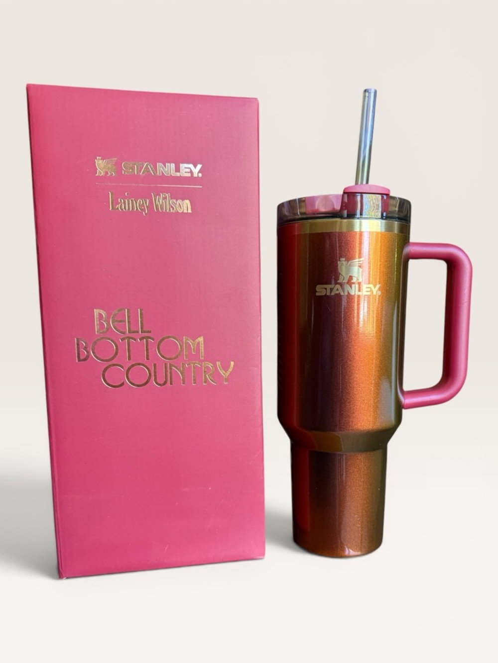Stanley x Lainey Wilson "Country Gold" 40 oz Quencher H2.0 FlowState Tumbler